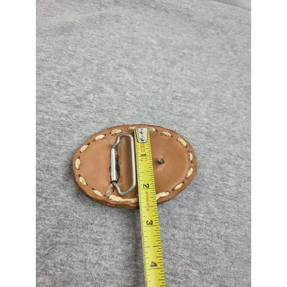 Vintage Red Cedar Wood Belt Buckle Handcrafted Natural Knot
